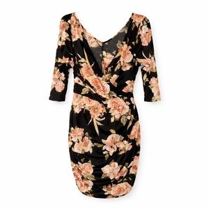 🌸 Floral Boutique Wrap Dress – 1XL